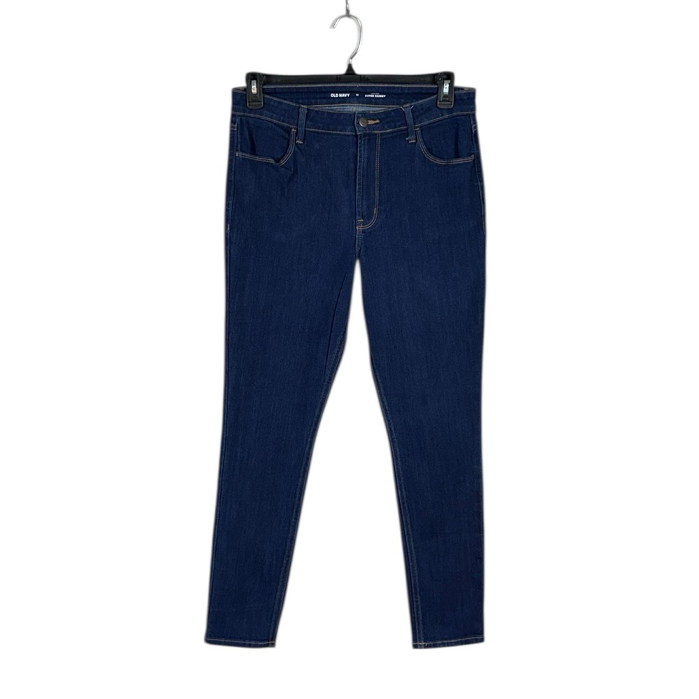 Old Navy Super Skinny Jeans Size 12 Festival Retro High Rise Dark Wash